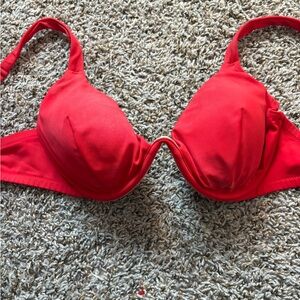 Vibrant Red Bikini Top